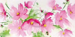 Art Print Heidi Reil - Rosa Kosmeen 100x50cm