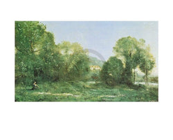 Art Print J.B.C. Corot - Etang à ville d'Avray 30x24cm