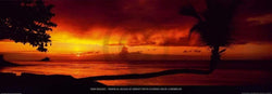 Art Print Tom Mackie - Tropical Beach at Sunset 95x33cm