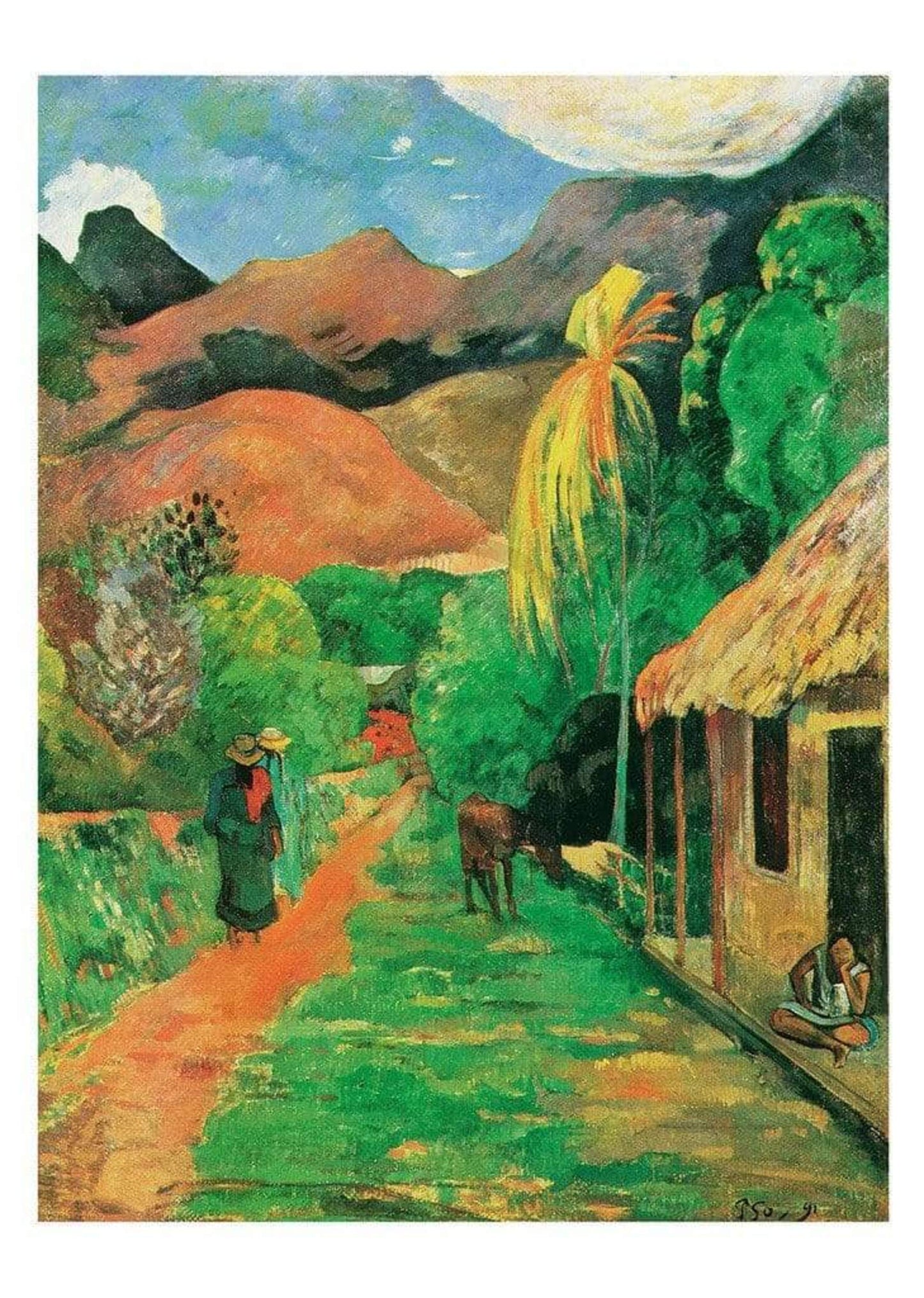 Art Print Paul Gauguin - Chemin a papeete 50x70cm