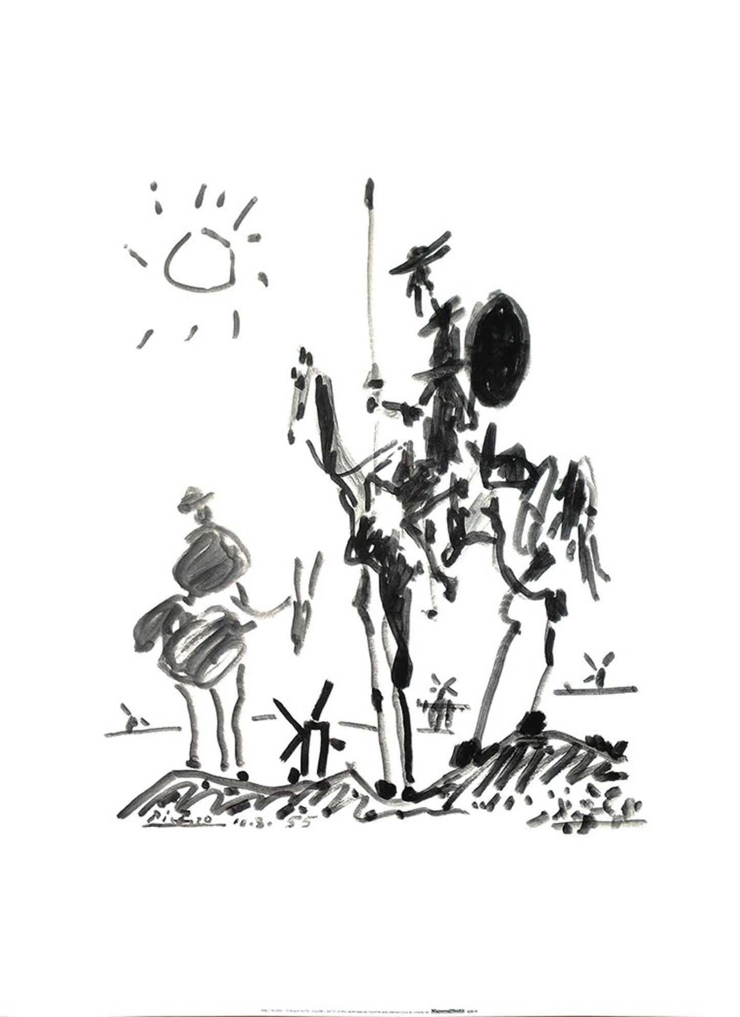 Art Print Pablo Picasso - Don Quixote 60x80cm