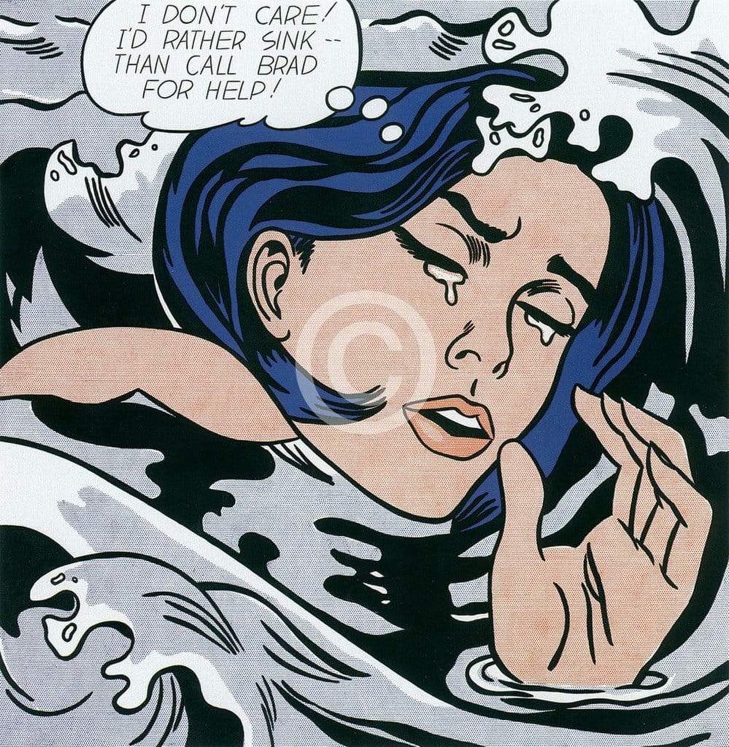 Art Print Roy Lichtenstein - Drowning Girl small 28x35.5cm