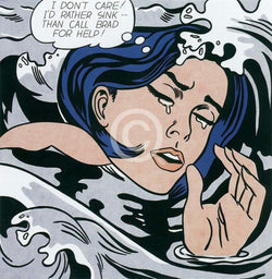 Art Print Roy Lichtenstein - Drowning Girl small 28x35.5cm