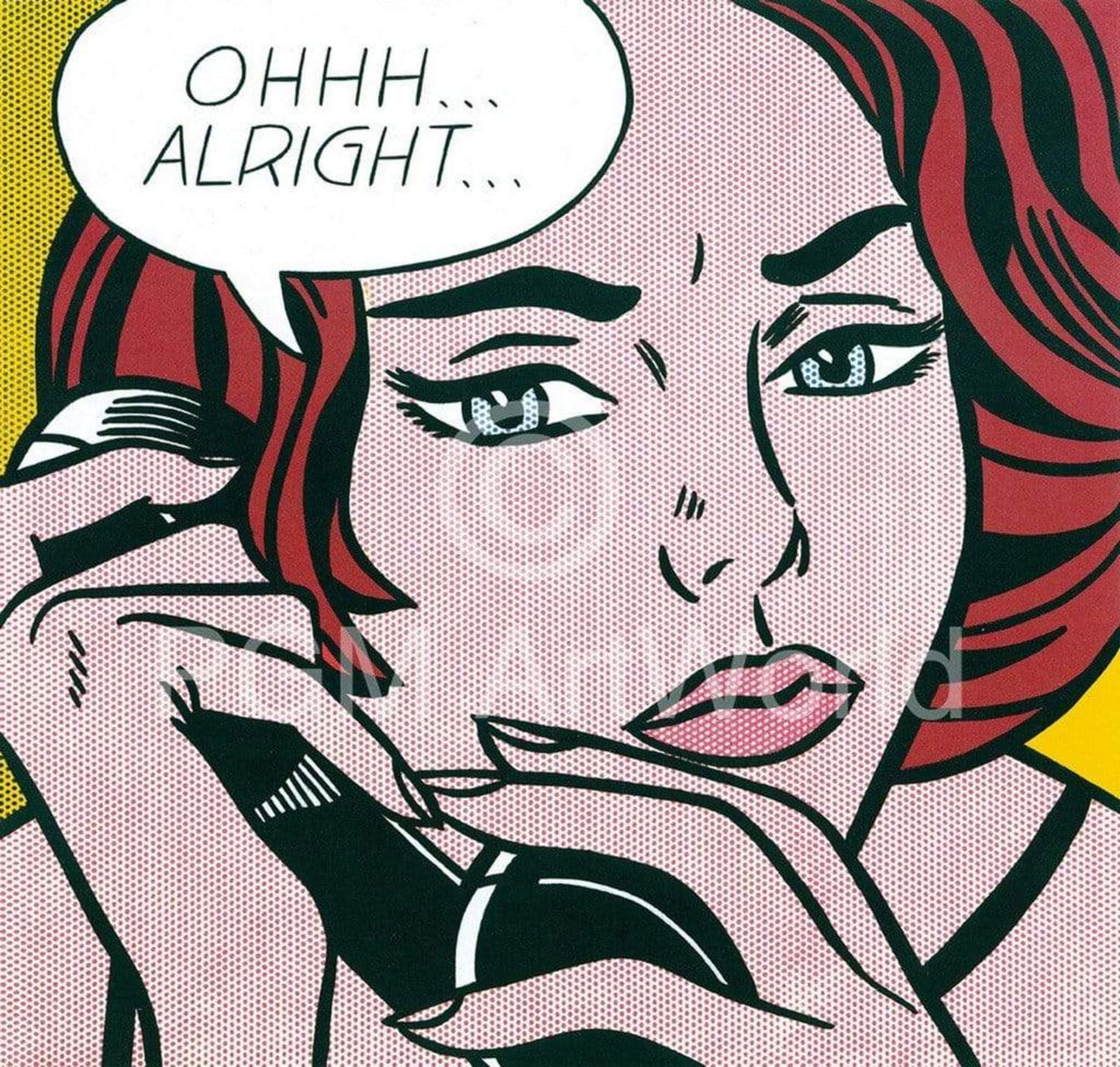 Art Print Roy Lichtenstein - Oh Alright 35.5x28cm