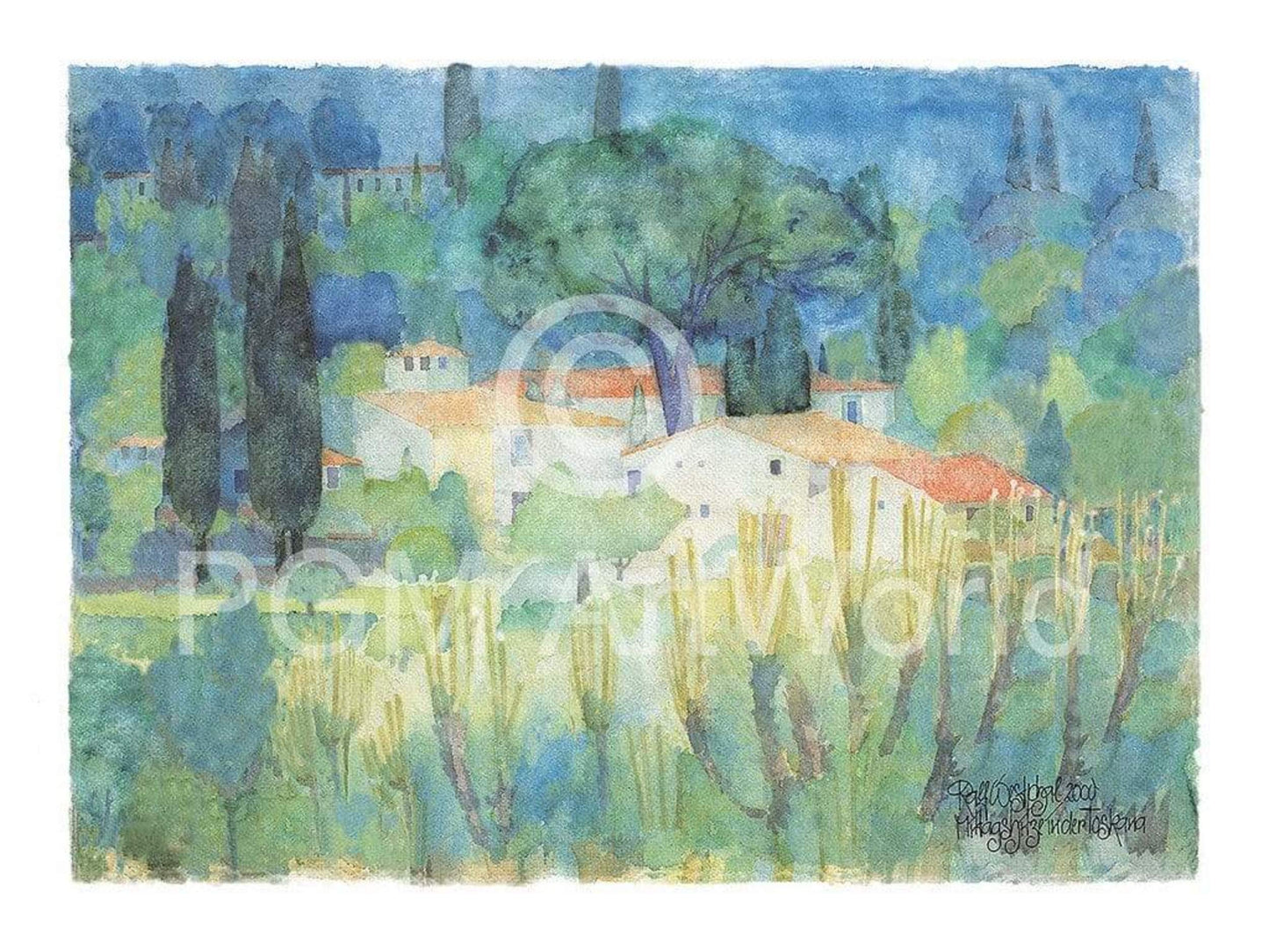 Art Print Ralf Westphal - Mittagshitze in der Toscana 80x60cm