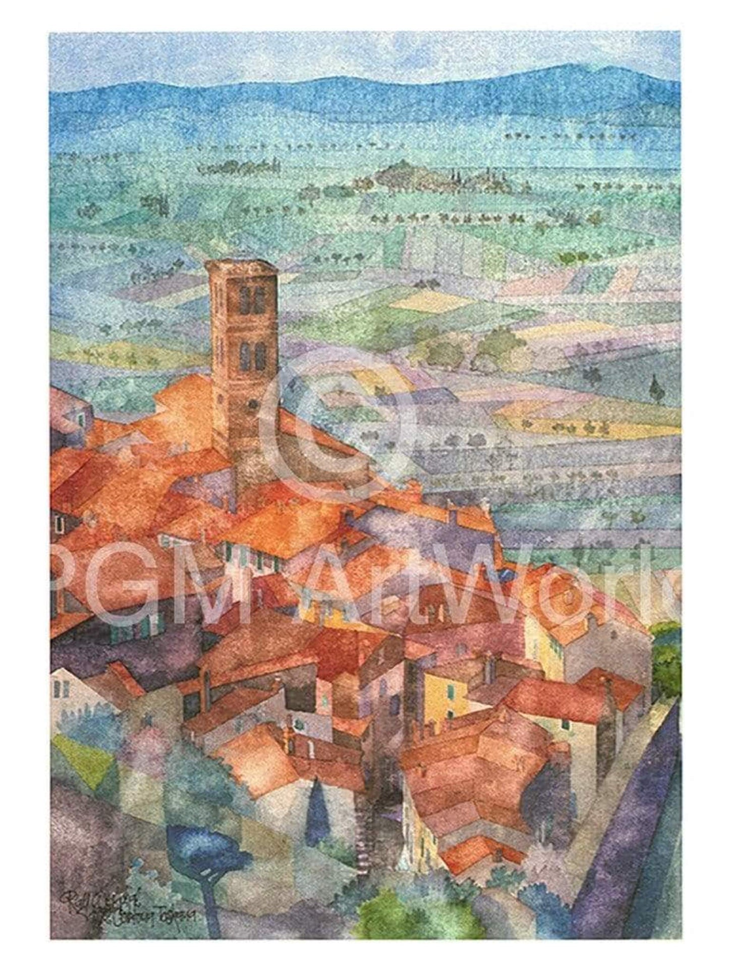 Art Print Ralf Westphal - Cortona, Umbrien 30x40cm