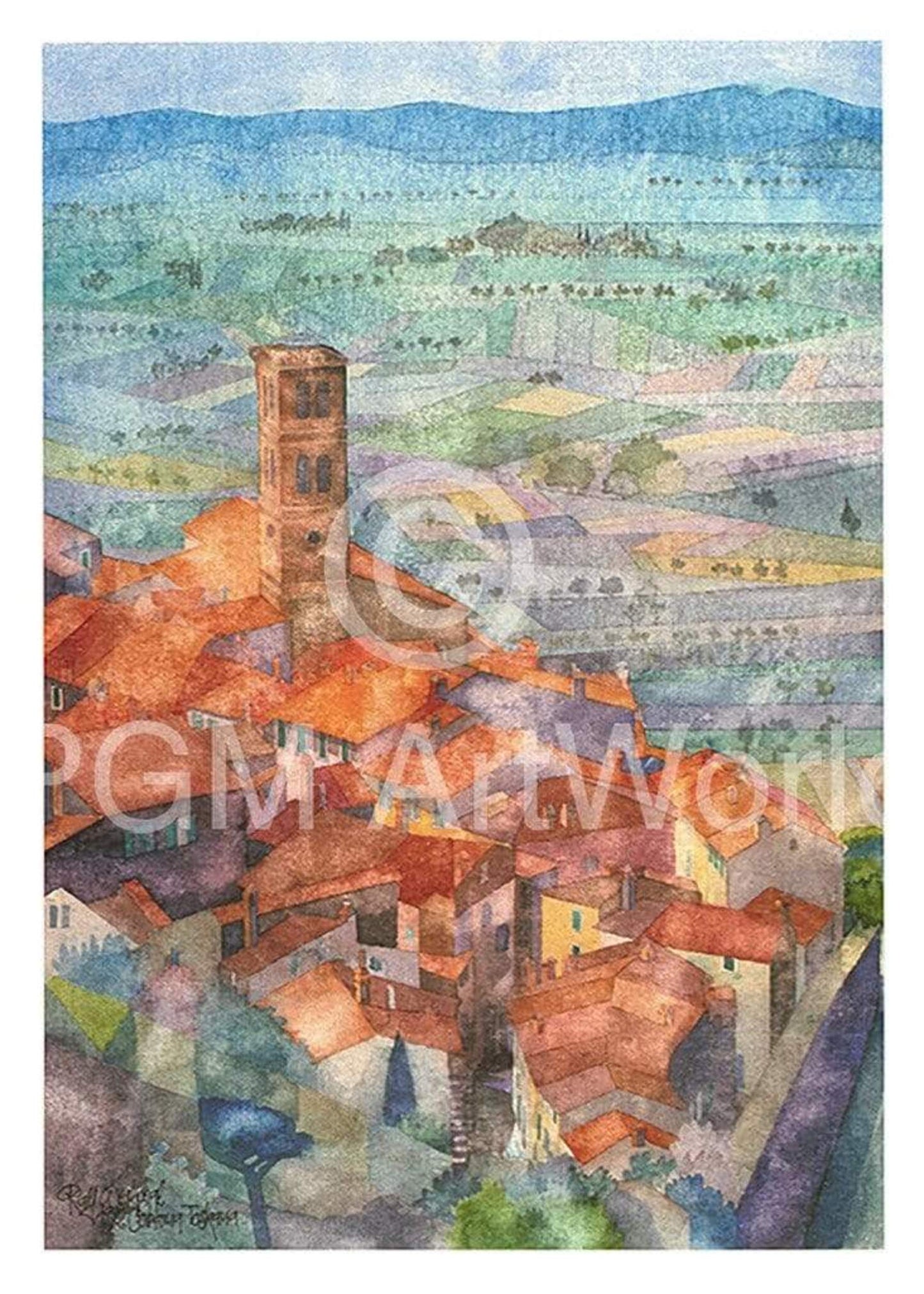 Art Print Ralf Westphal - Cortona, Umbrien 50x70cm