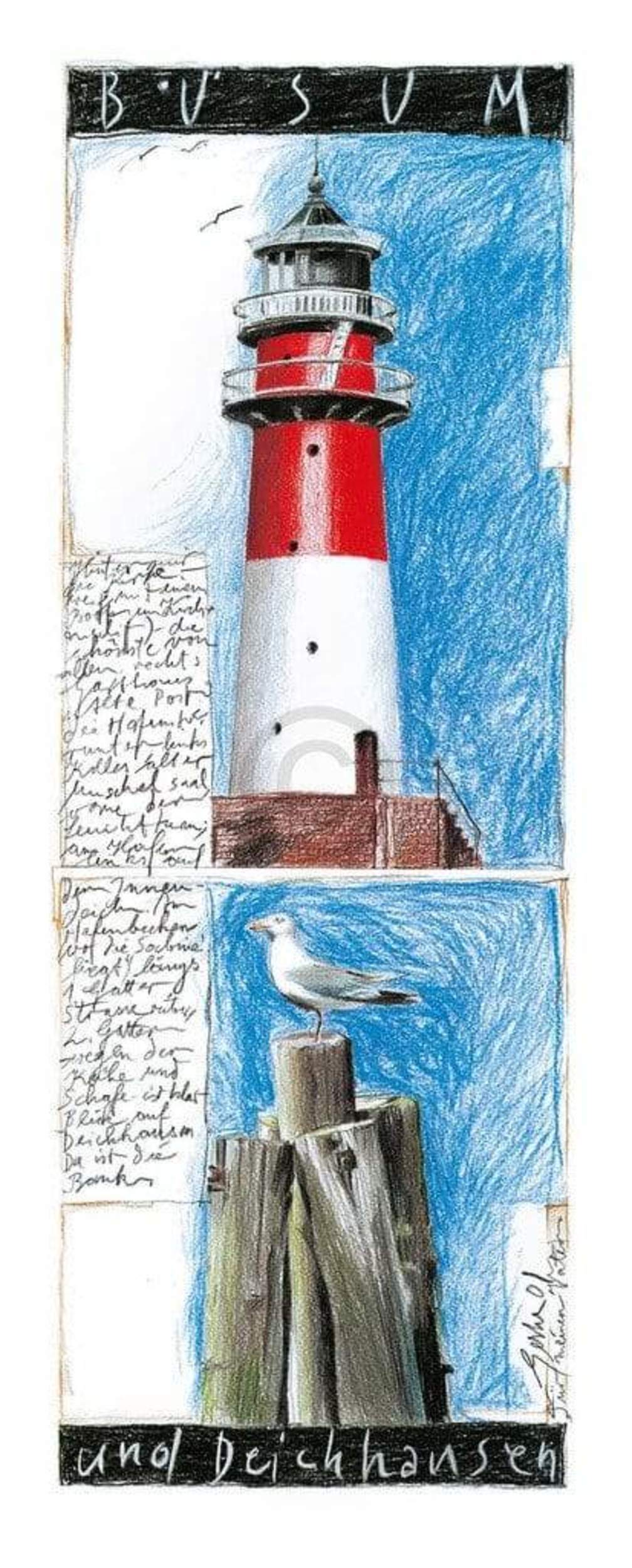 Art Print Sabine Gerke - Büsum 25x60cm