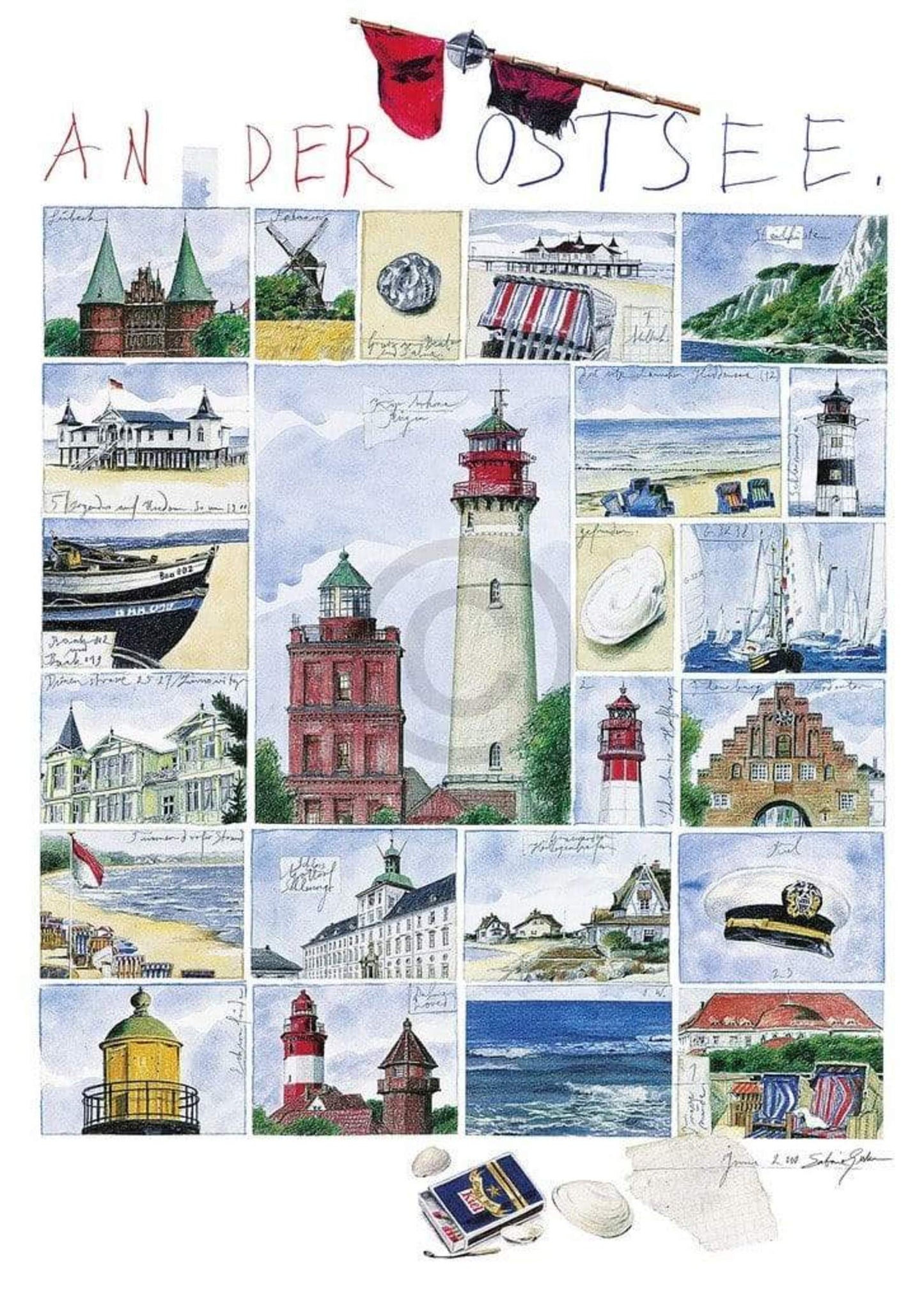 Art Print Sabine Gerke - An der Ostsee 50x70cm
