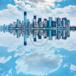 Art Print Shutterstock - Lower Manhatten Skyline 70x70cm