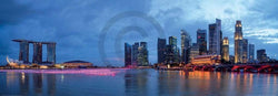 Art Print Shutterstock - Panorama of Singapore 95x33cm