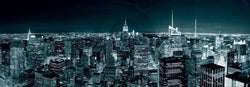 Art Print Shutterstock - Manhatten Skyline at Night 95x33cm