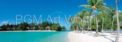 Art Print Shutterstock - Beautiful beach on Bora Bora 95x33cm