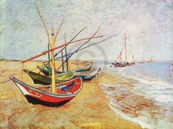 Art Print Vincent Van Gogh - Barche sulla spiaggia 80x60cm