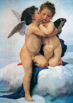 Art Print William Bouguereau - First Kiss 50x70cm