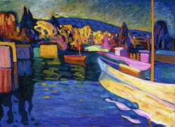 Art Print Wassily Kandinsky - Herbstlandschaft mit Booten 80x60cm