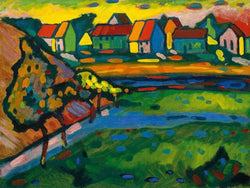 Art Print Wassily Kandinsky - Bayrisches Dorf mit Feld 80x60cm