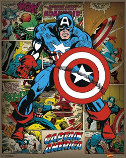 Poster Marvel Comics Captain America Retro 40x50cm