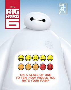 Poster Big Hero 6 Rate Your Pain 40x50cm