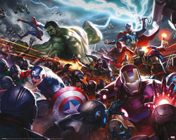 Poster Marvel Future Fight Heroes Assault 50x40cm
