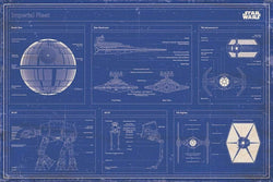 Poster Star Wars Imperial fleet blueprint 91,5x61cm