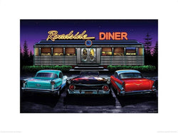 Art Print Helen Flint - Roadside Diner 80x60cm
