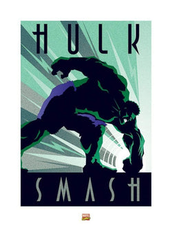 Art Print Marvel Deco Hulk 60x80cm