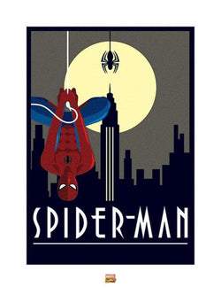 Art Print Marvel Deco Spider-Man Hanging 60x80cm
