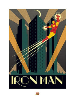 Art Print Marvel Deco Iron Man 60x80cm