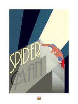 Art Print Marvel Deco SpiderMan Building 60x80cm