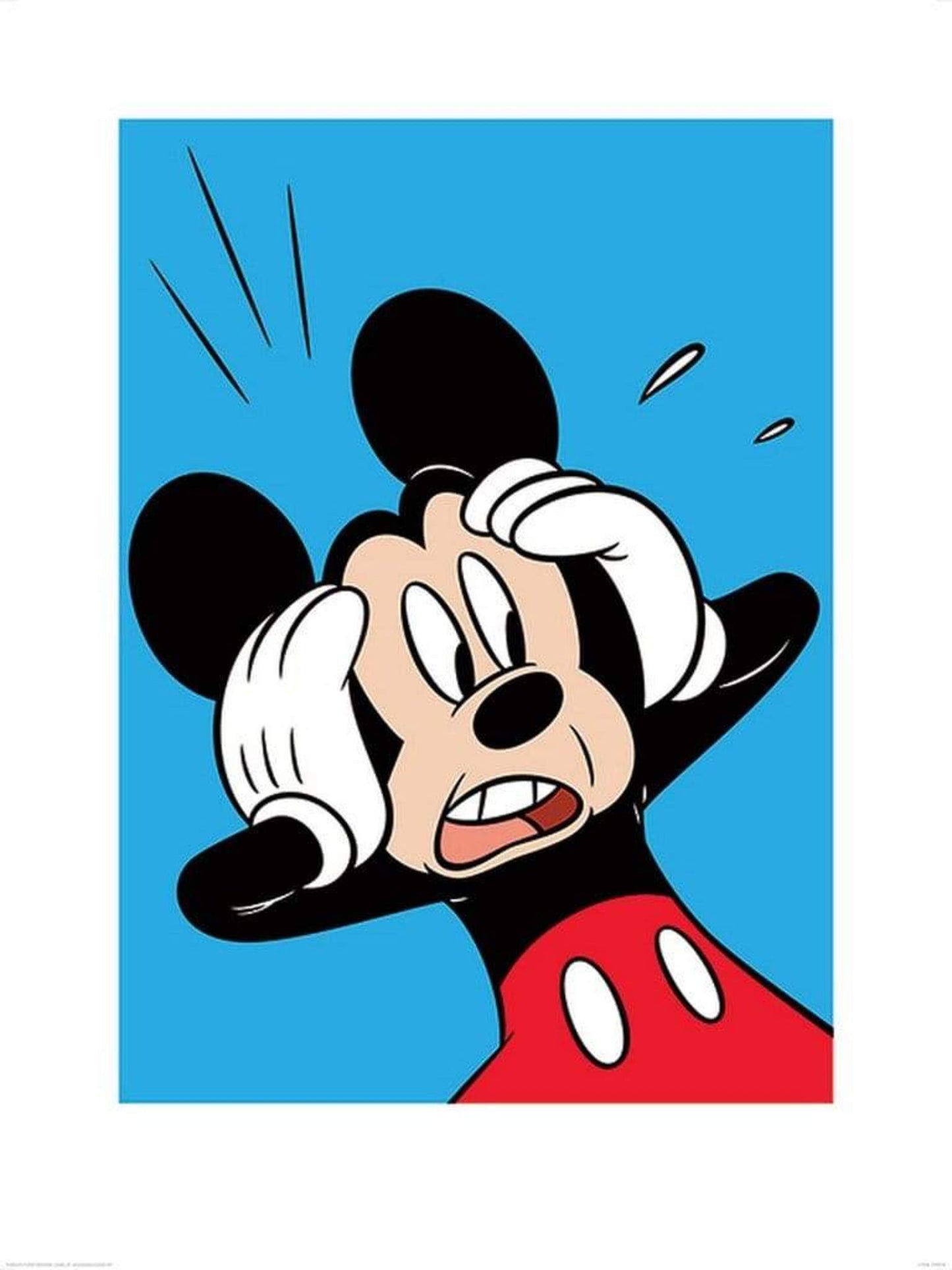 Art Print Mickey Mouse Shocked 60x80cm