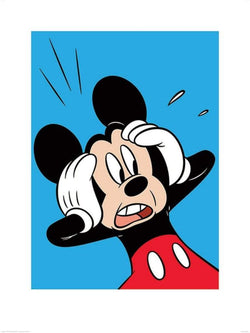 Art Print Mickey Mouse Shocked 60x80cm