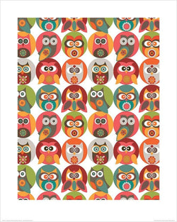 Art Print Valentina Ramos - Owls Family 40x50cm