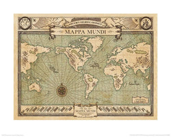 Art Print Fantastic Beasts Mappa Mundi 50x40cm