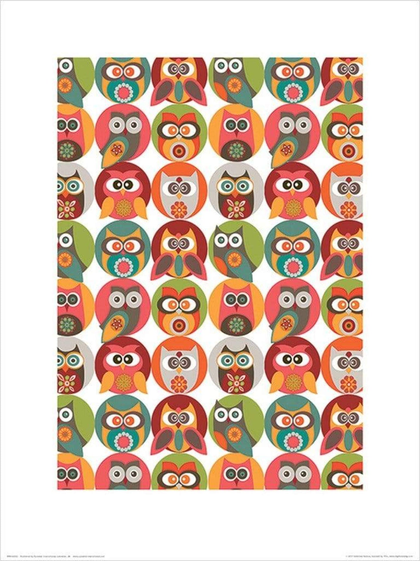 Art Print Valentina Ramos - Owls Family 30x40cm
