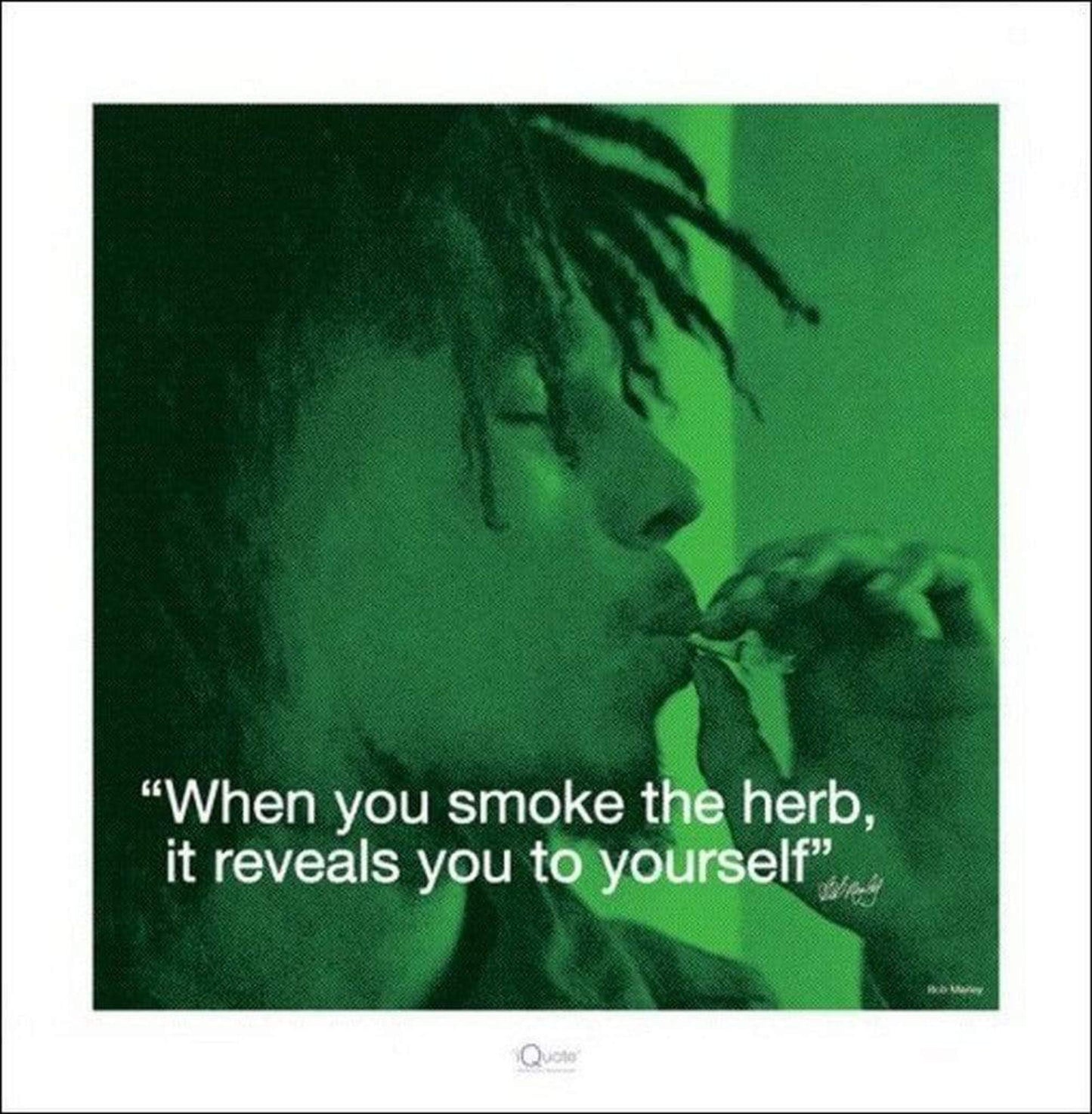 Art Print Bob Marley iQuote Herb 40x40cm