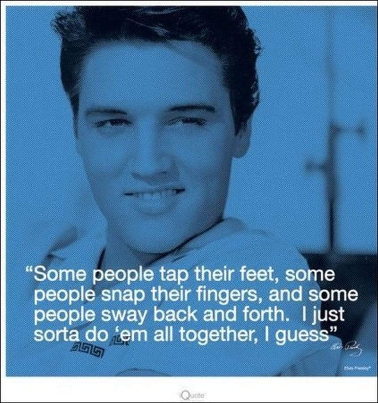 Art Print Elvis Presley iQuote All Together 40x40cm
