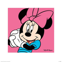Art Print Minnie Mouse Pink 40x40cm