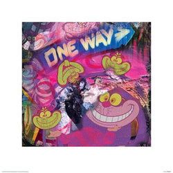 Art Print The Cheshire Cat Graffiti 40x40cm