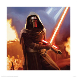 Art Print Star Wars Episode VII Kylo Ren Fire 40x40cm