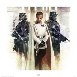 Art Print Star Wars Rogue One Krennic and Death Troopers 40x40cm