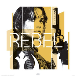 Art Print Star Wars Rogue One Jyn Rebel 40x40cm