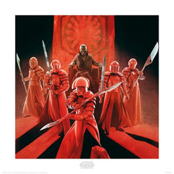 Art Print Star Wars The Last Jedi Snoke and Elite Guards 40x40cm