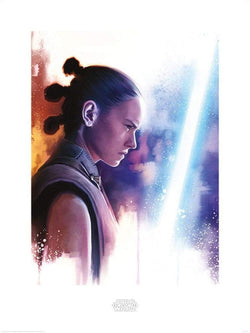 Art Print Star Wars The Last Jedi Rey Lightsaber Paint 60x80cm