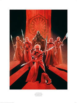 Art Print Star Wars The Last Jedi Snoke and Elite Guards 60x80cm