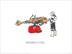 Art Print Star Wars Never Grow Up 40x30cm