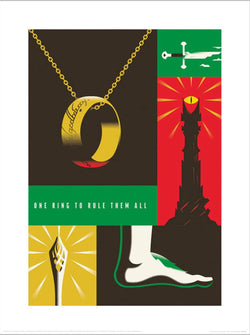 Warner Bros - One Ring To Rule Them All Art Print 30x40cm