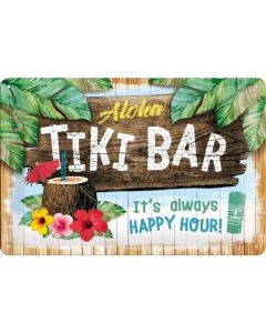 Tiki Bar Metal wall sign 20x30cm