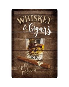 Whiskey Metal wall sign 20x30cm