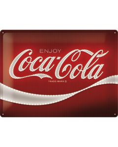 Coca Cola Logo Red Lights Metal wall sign 30x40cm